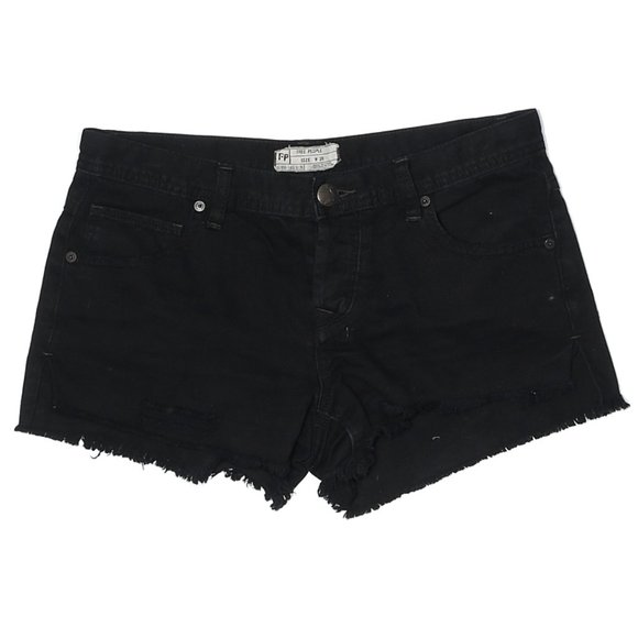 Free People Pants - Free People Black Denim Shorts - Rarely Worn